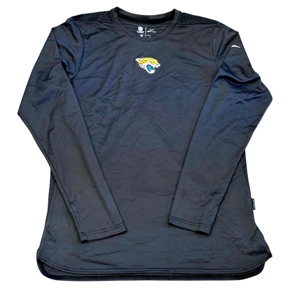 Nike Jacksonville Jaguars NFL On Field Dri-FIT Shirt Mens S Black Long Sleeve
